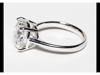 14 krt wit gouden ring met diamant 5,05 crt - afbeelding 5 van  9
