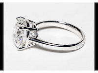 14 krt wit gouden ring met diamant 5,05 crt - afbeelding 5 van  9