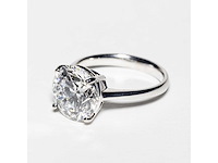 14 krt wit gouden ring met diamant 5,05 crt - afbeelding 9 van  9