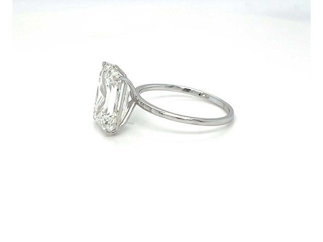 14 krt wit gouden ring met diamant 5,09 crt - afbeelding 4 van  7