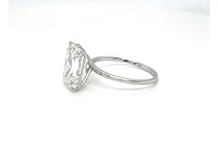14 krt wit gouden ring met diamant 5,09 crt - afbeelding 4 van  7