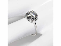 14 krt wit gouden ring met diamant 5,11 crt - afbeelding 6 van  9