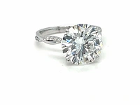 14 krt wit gouden ring met diamant 5,23 crt - afbeelding 2 van  10