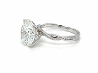 14 krt wit gouden ring met diamant 5,23 crt - afbeelding 7 van  10