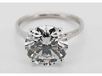 14 krt wit gouden ring met diamant 6,01 crt - afbeelding 6 van  6