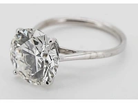 14 krt wit gouden ring met diamant 6,01 crt - afbeelding 2 van  6