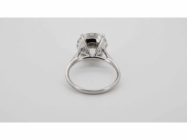 14 krt wit gouden ring met diamant 6,01 crt - afbeelding 5 van  6