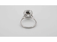 14 krt wit gouden ring met diamant 6,01 crt - afbeelding 5 van  6