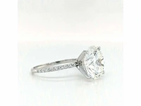 14 krt. wit gouden ring met diamant 6,22 crt. - afbeelding 2 van  12