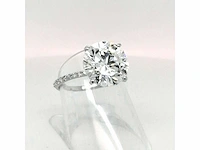14 krt. wit gouden ring met diamant 6,22 crt. - afbeelding 3 van  12