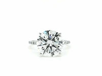 14 krt. wit gouden ring met diamant 6,22 crt. - afbeelding 5 van  12