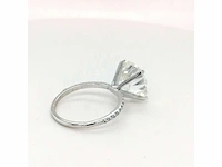 14 krt. wit gouden ring met diamant 6,22 crt. - afbeelding 10 van  12