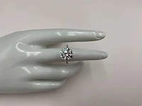14 krt. wit gouden ring met diamant 6,22 crt. - afbeelding 11 van  12