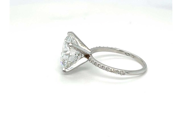 14 krt wit gouden ring met diamant 7,30 crt - afbeelding 7 van  7