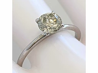 14 krt wit gouden ring met diamant natural gci 1,01 crt