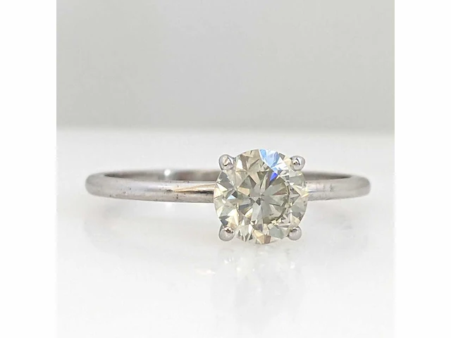 14 krt wit gouden ring met diamant natural gci 1,01 crt - afbeelding 2 van  6