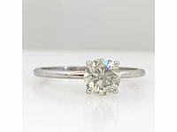 14 krt wit gouden ring met diamant natural gci 1,01 crt - afbeelding 2 van  6
