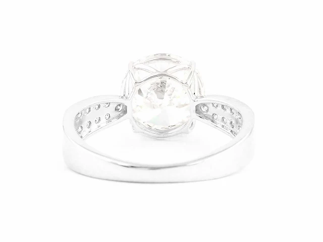 14 krt wit gouden ring met diamanten 3,18 crt - afbeelding 3 van  9