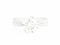 14 krt wit gouden ring met diamanten 3,18 crt - afbeelding 7 van  9