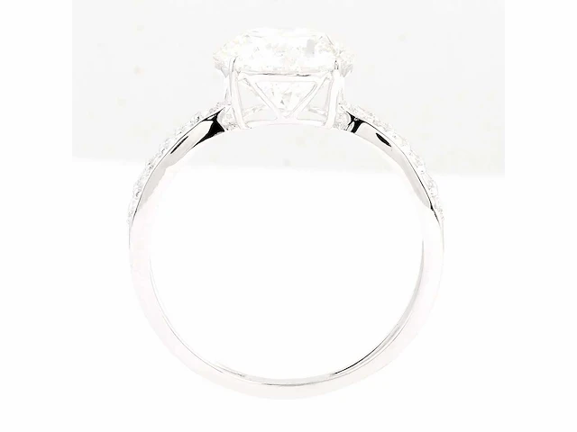 14 krt wit gouden ring met diamanten 3,18 crt - afbeelding 9 van  9