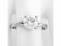 14 krt wit gouden ring met natuurlijke diamant 1,00 crt - afbeelding 3 van  7