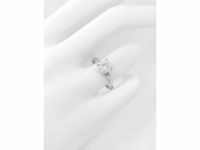 14 krt wit gouden ring met natuurlijke diamant 1,00 crt - afbeelding 6 van  7