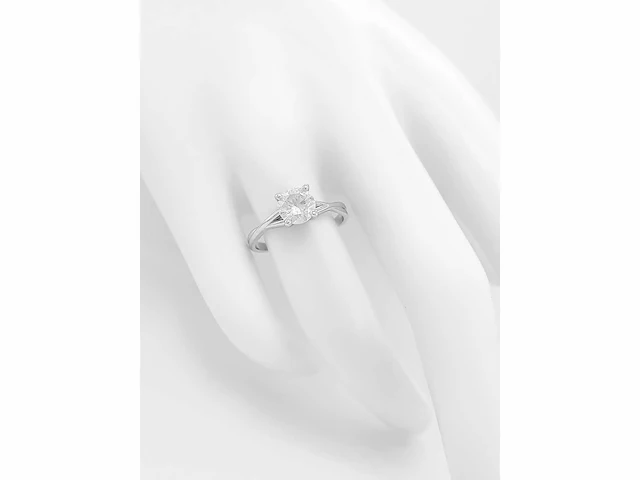 14 krt wit gouden ring met natuurlijke diamant 1,00 crt - afbeelding 7 van  7