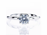 14 krt wit gouden ring met natuurlijke diamant 1,01 crt - afbeelding 1 van  8