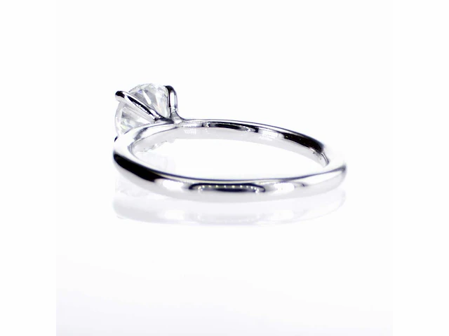 14 krt wit gouden ring met natuurlijke diamant 1,01 crt - afbeelding 3 van  8