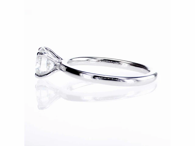 14 krt wit gouden ring met natuurlijke diamant 1,01 crt - afbeelding 4 van  8