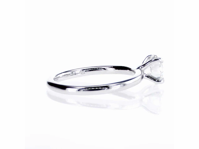 14 krt wit gouden ring met natuurlijke diamant 1,01 crt - afbeelding 6 van  8