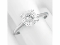 14 krt wit gouden ring met natuurlijke diamant 1,01 crt - afbeelding 4 van  7