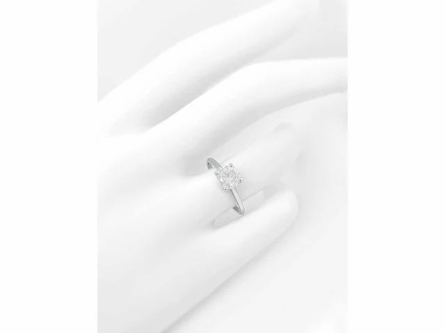 14 krt wit gouden ring met natuurlijke diamant 1,01 crt - afbeelding 5 van  7