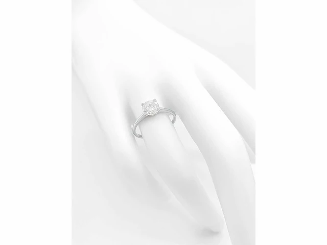 14 krt wit gouden ring met natuurlijke diamant 1,01 crt - afbeelding 6 van  7