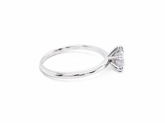 14 krt wit gouden ring met natuurlijke diamant 1,02 crt - afbeelding 4 van  7