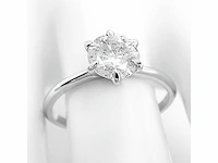 14 krt wit gouden ring met natuurlijke diamant 1,02 crt - afbeelding 7 van  7