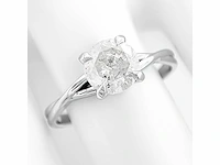 14 krt wit gouden ring met natuurlijke diamant 1,03 crt - afbeelding 3 van  8