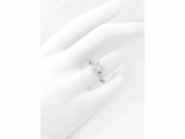 14 krt wit gouden ring met natuurlijke diamant 1,03 crt - afbeelding 6 van  8