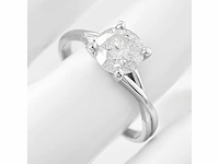 14 krt wit gouden ring met natuurlijke diamant 1,04 crt - afbeelding 1 van  6