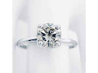 14 krt wit gouden ring met natuurlijke diamant 1,04 crt - afbeelding 2 van  6