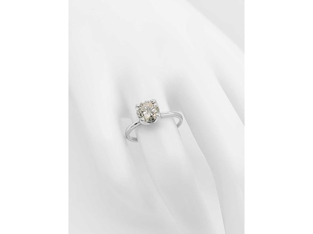 14 krt wit gouden ring met natuurlijke diamant 1,04 crt - afbeelding 5 van  6