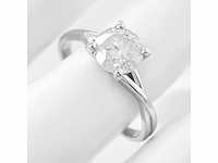 14 krt wit gouden ring met natuurlijke diamant 1,23 crt - afbeelding 1 van  5