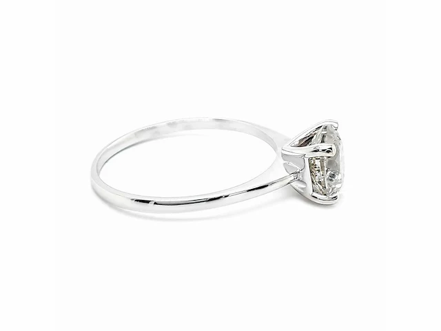 14 krt wit gouden ring met natuurlijke diamant 1,48 crt - afbeelding 4 van  5