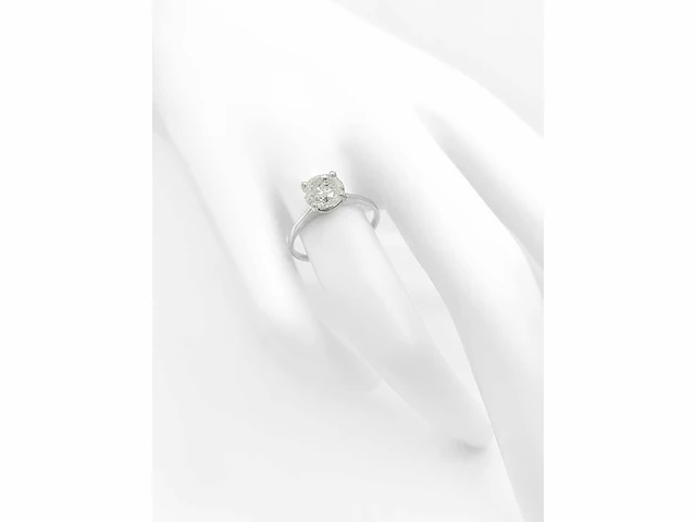 14 krt wit gouden ring met natuurlijke diamant 1,48 crt - afbeelding 5 van  5
