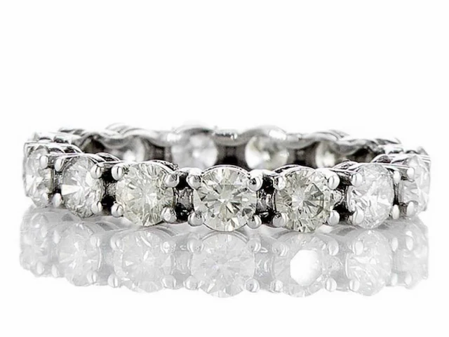14 krt wit gouden ring met natuurlijke diamant 2,44 crt - afbeelding 1 van  6