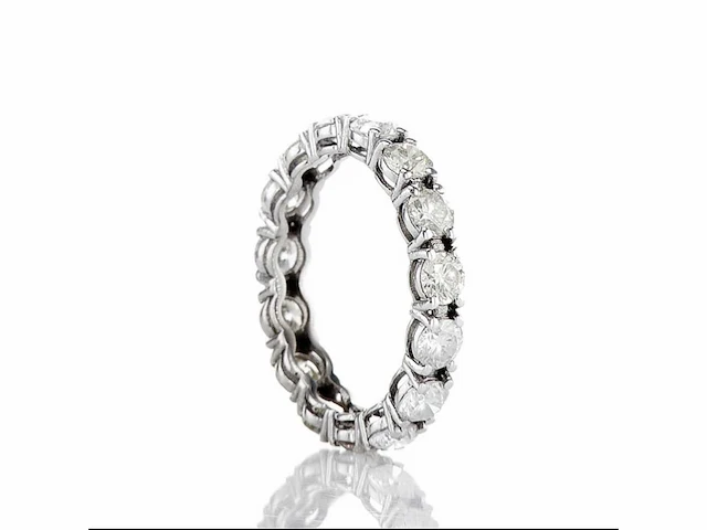 14 krt wit gouden ring met natuurlijke diamant 2,44 crt - afbeelding 6 van  6