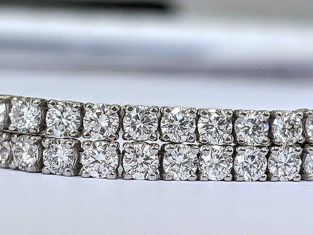 14 krt wit gouden tennis armband met diamant 1,94 crt - afbeelding 2 van  12