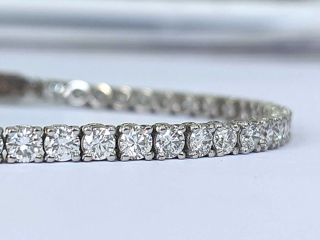 14 krt wit gouden tennis armband met diamant 1,94 crt - afbeelding 7 van  12