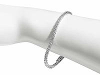 14 krt. wit gouden tennis armband met diamant 3,12 crt. - afbeelding 6 van  8