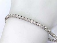 14 krt wit gouden tennis armband met diamant 5,00 crt - afbeelding 5 van  6
